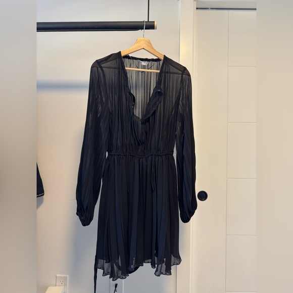 Zara Pleated Dress with Belt - Picture 3 of 5